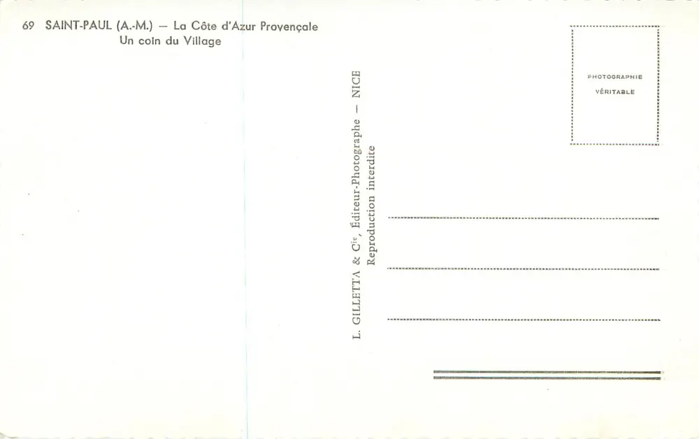 Saint-Paul (A.M.) — Die provenzalische Côte d'Azur — Ein Eckchen des Dorfes - Rückseite