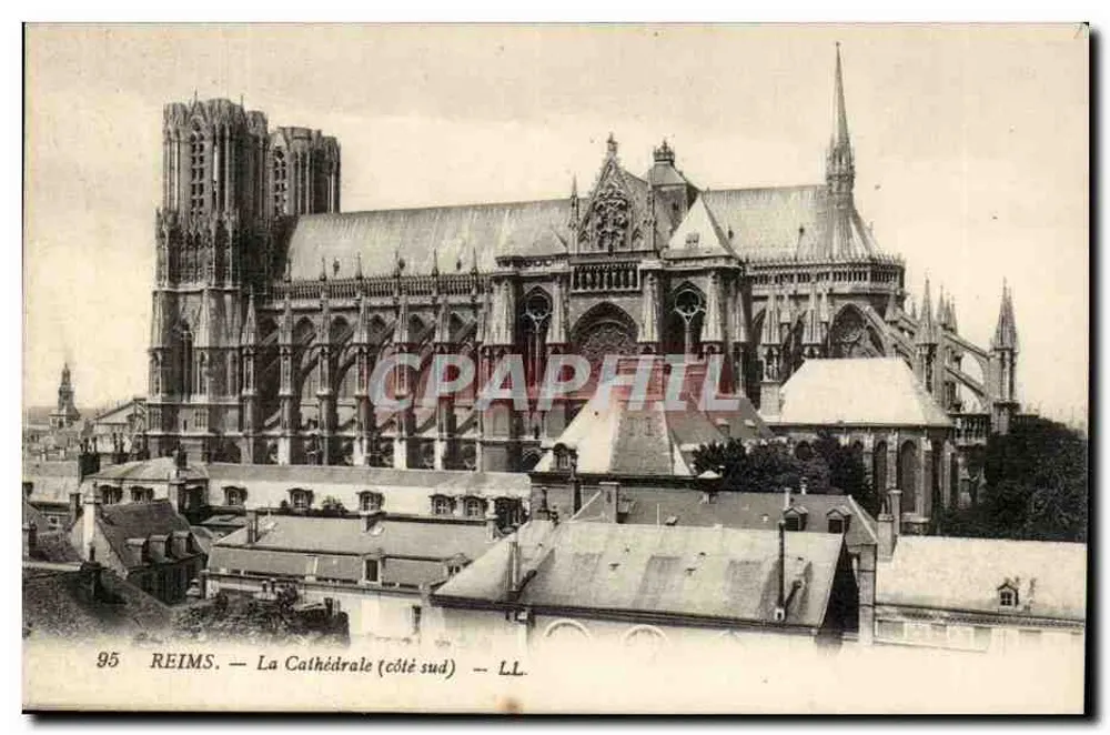 Reims — A Catedral (lado sul) — LL. N° 95 - Frente