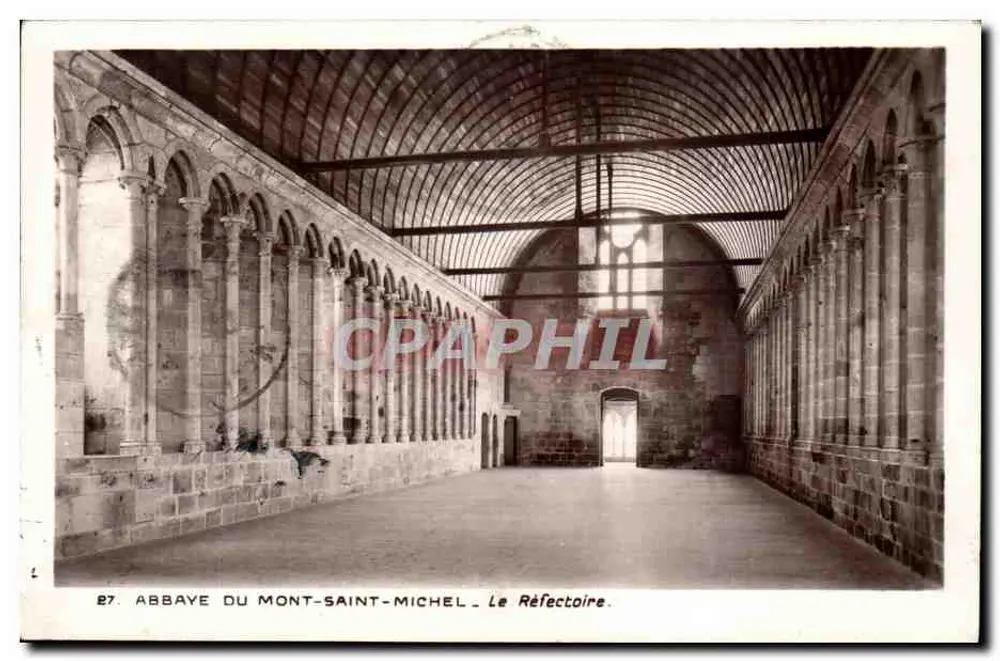 Abtei Mont-Saint-Michel — Das Refektorium - Vorderseite