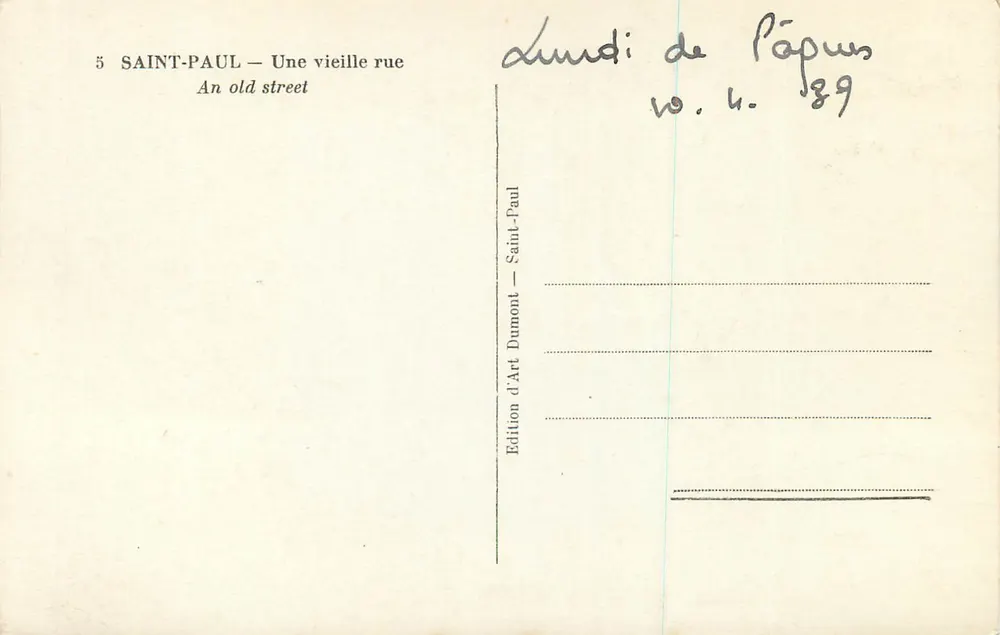 Saint-Paul — Stara ulica — Wydawnictwo Art Dumont - Rewers