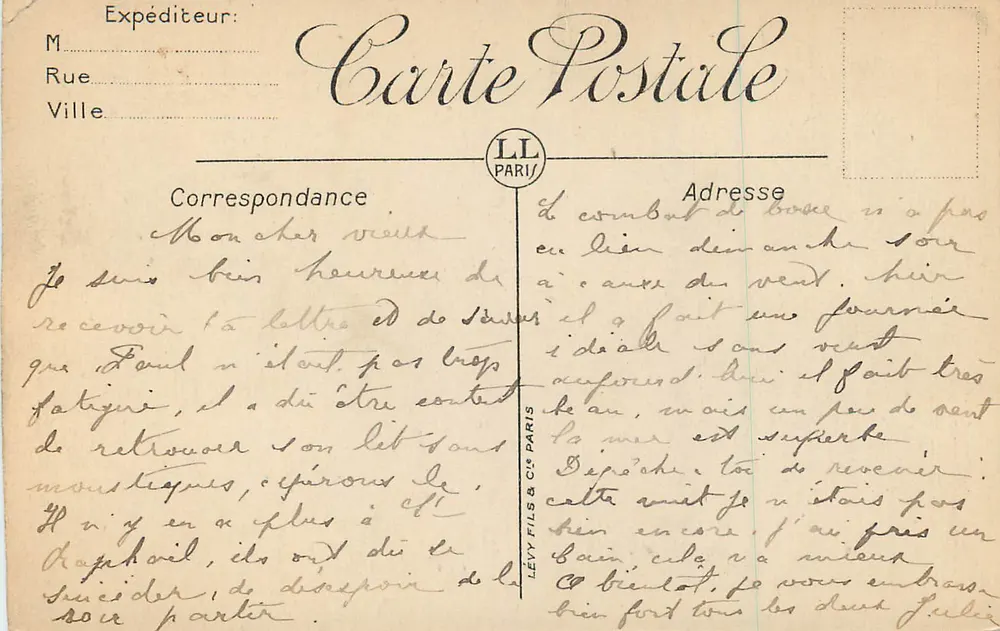 Beaulieu — O Hotel Bristol e a Ponta Fourmi — LL - Verso