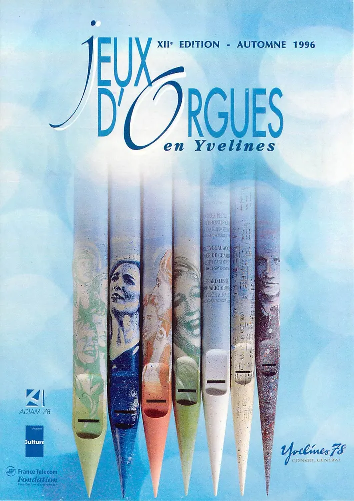 Jeux d'Orgues en Yvelines — XIIe édition - Automne 1996 — ADIAM 78 et Conseil Général Yvelines - Recto