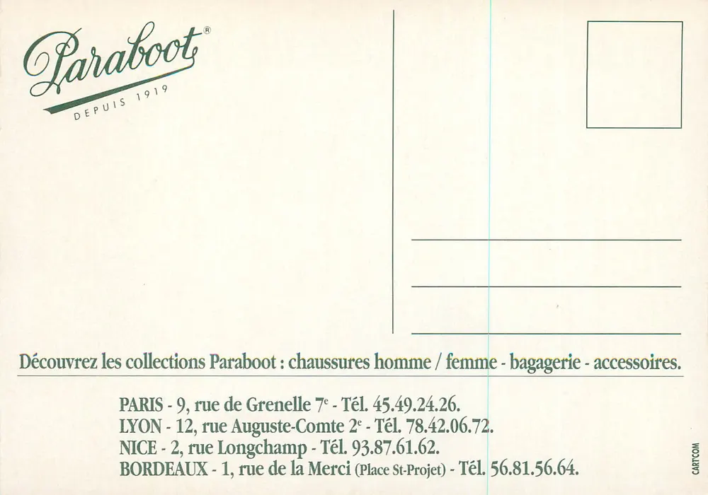 Paraboot — buty i bagaż — wydawca Paraboot, numer serii nie widoczny - Rewers