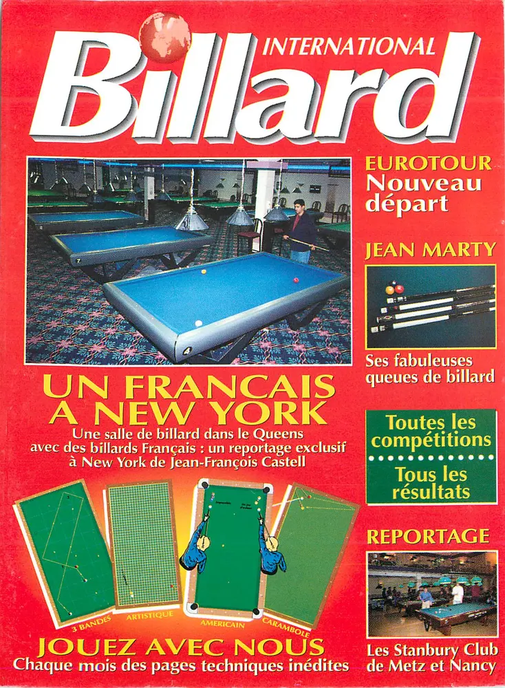 Billard International — Abonnementsbulletin — MédiaCartes 3615 - Vorderseite
