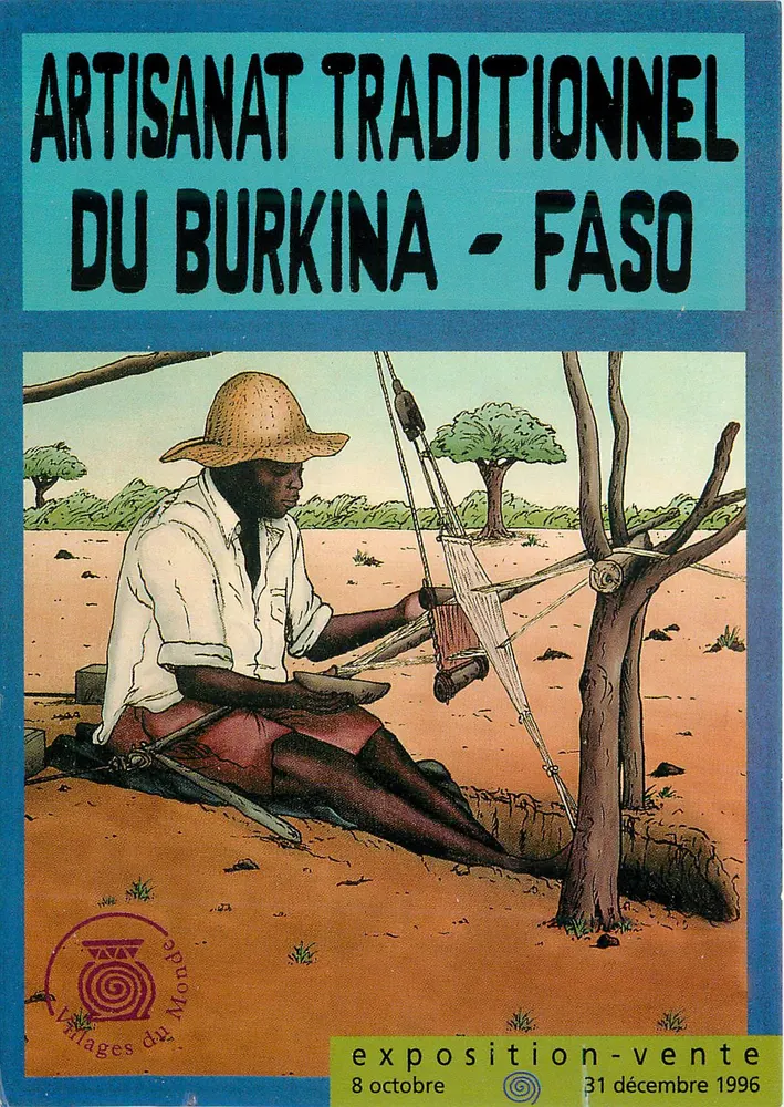 Traditionelle Handwerke aus Burkina-Faso — Ausstellung-Verkauf 8. Oktober–31. Dezember 1996 — Villages du Monde - Vorderseite