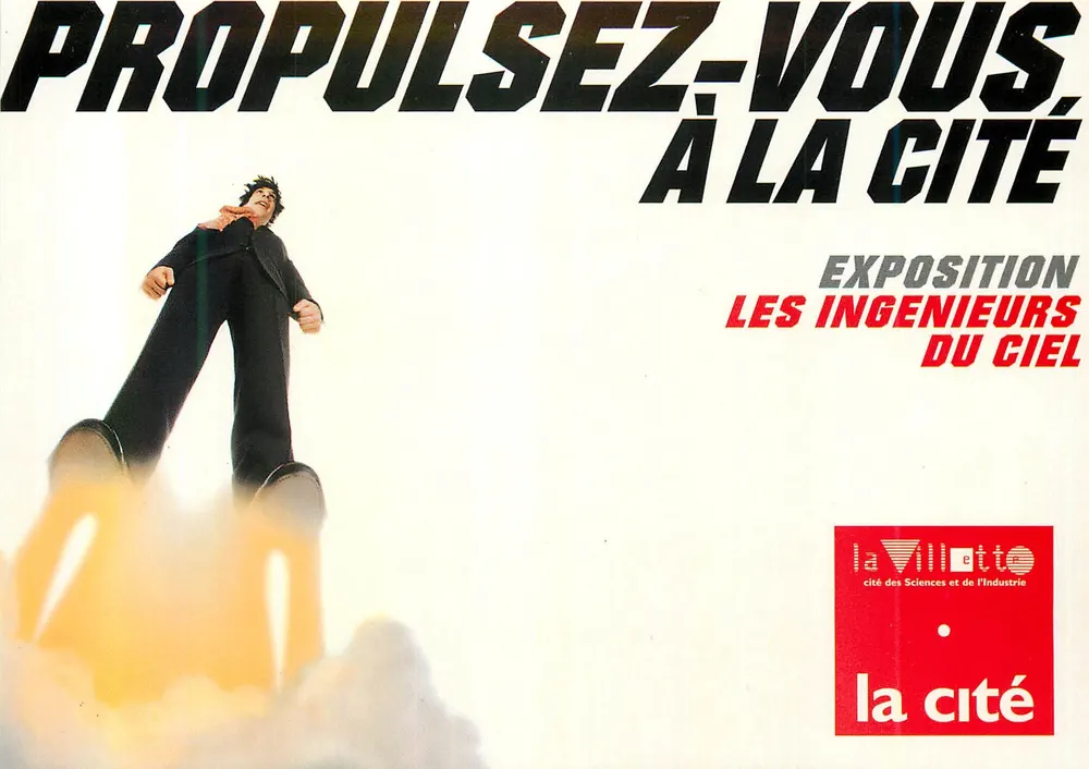 Starte in die Stadt — Ausstellung Les Ingénieurs du Ciel — La Villette, Stadt der Wissenschaft und Industrie - Vorderseite