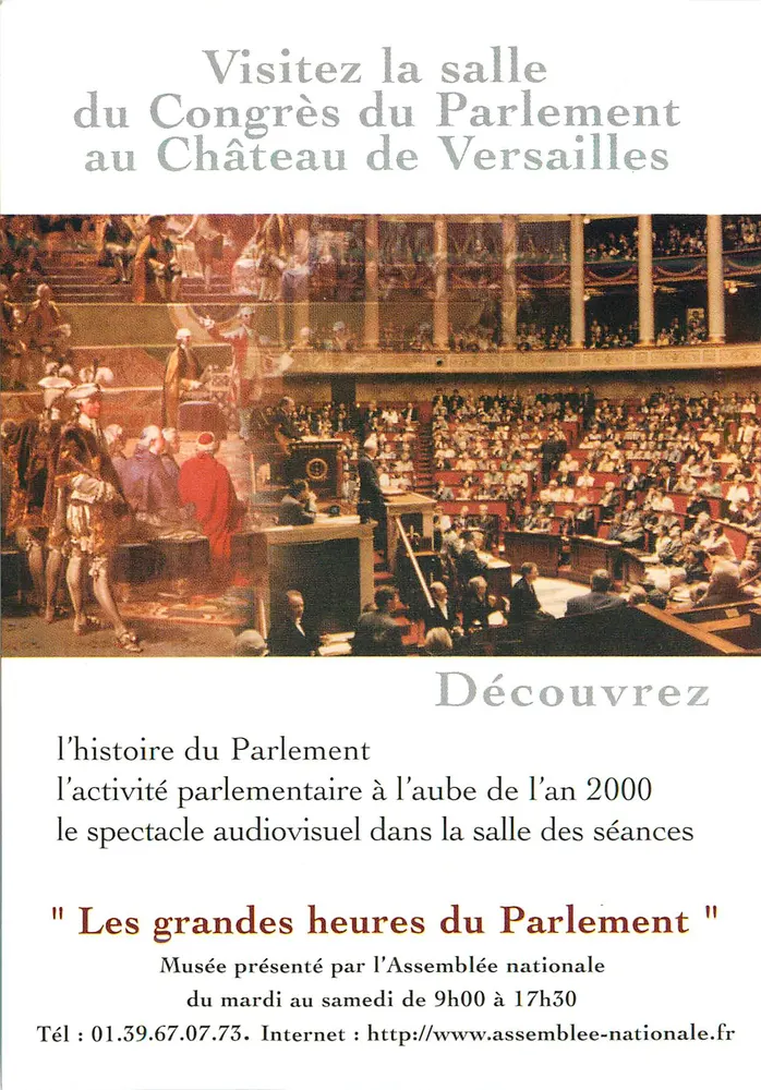 Die Großen Stunden des Parlaments — Museum in Versailles — Präsentation durch die Nationalversammlung - Vorderseite