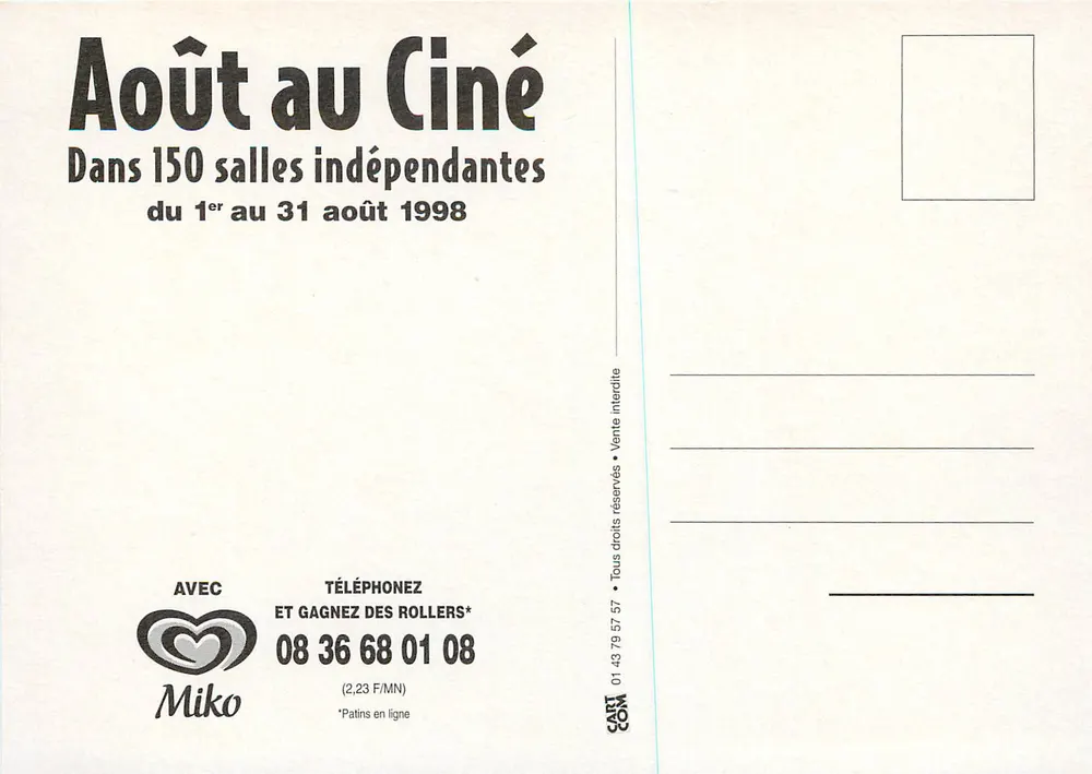Agosto no Cinema — Paris — Mairie de Paris Culture - Verso