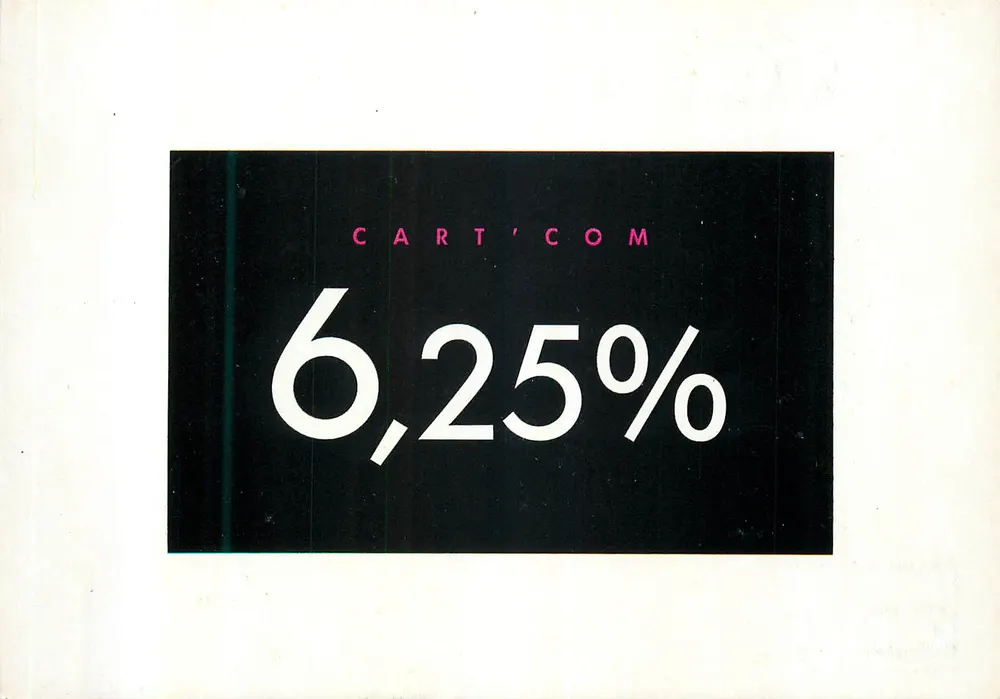 Cart'Com — 6,25% — Carta publicitária promocional - Frente