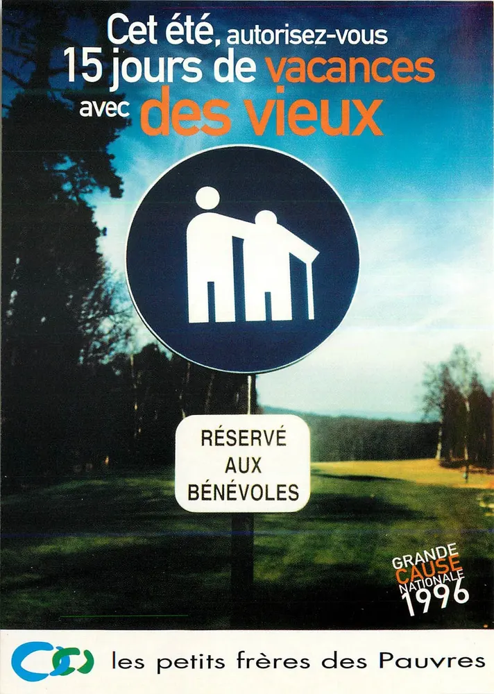 Freiwilligenkampagne — Les Petits Frères des Pauvres — Nationale Großspende 1996 - Vorderseite