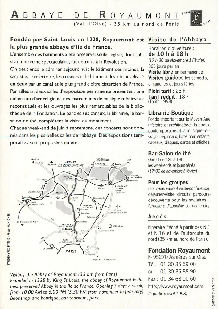 Royaumont — Abadia Real do Século XIII — Studio Yric - Verso