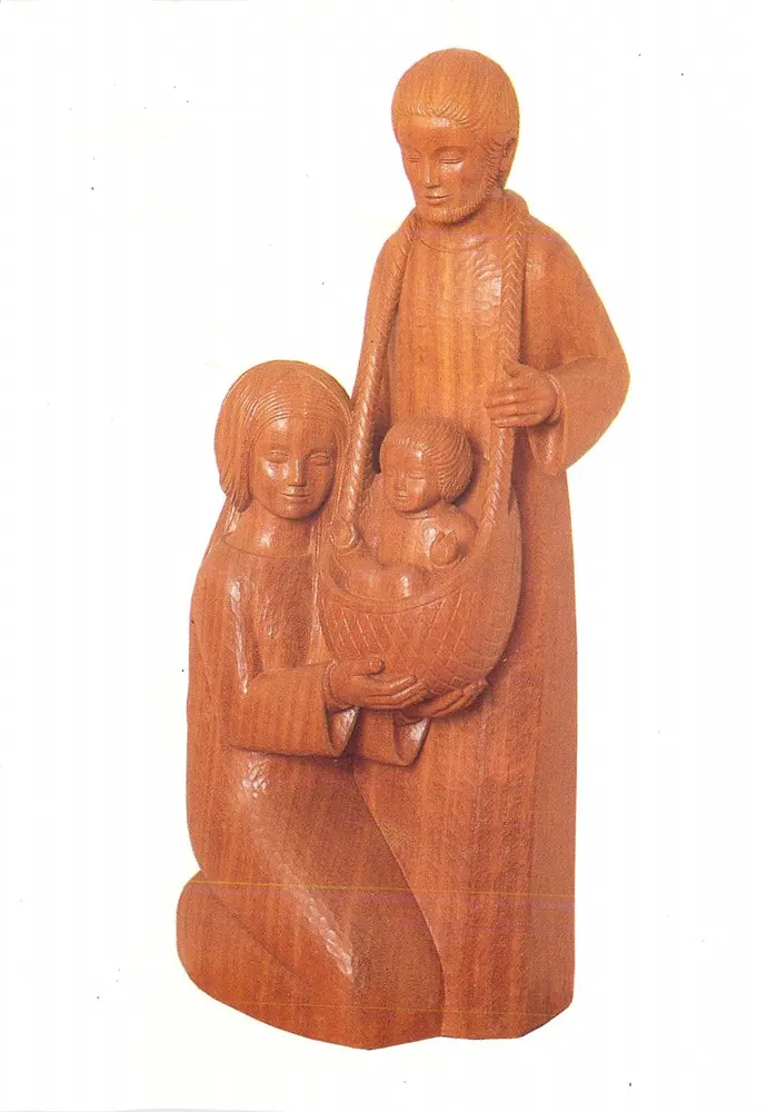 Święta Rodzina — rzeźba drewniana — Édime International, n°1/1461 - Awers