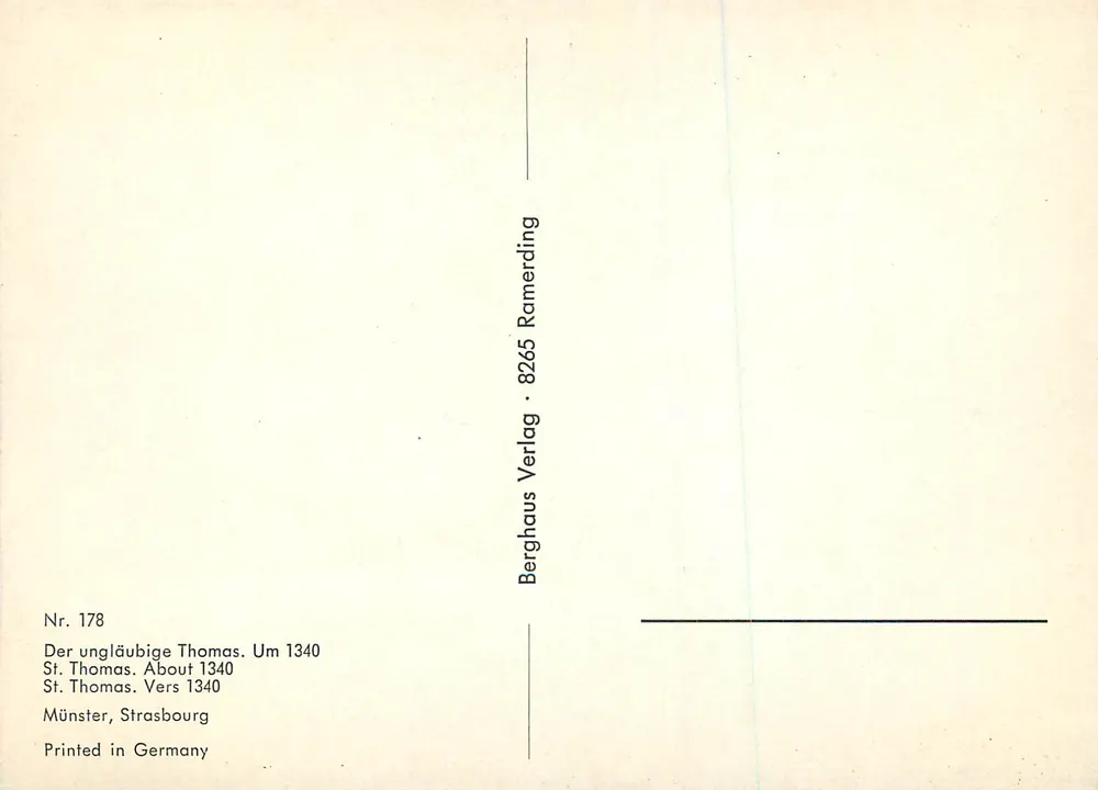 São Tomé de Acquis — cena de dúvida — Berghaus Verlag, n° 178 - Verso