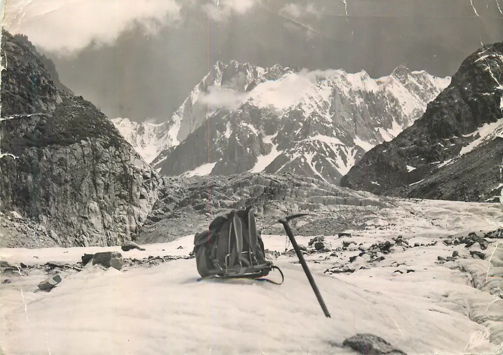 Les grandes Jorasses — vue du col du Pigeon — éditeur Réal-Photo, n° 174 - Recto