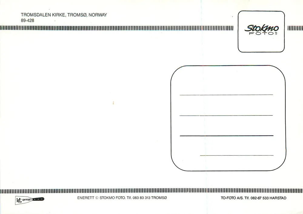 त्रॉम्सडेलेन किर्के — ट्रॉम्सो, नॉर्वे — स्टोक्मो फोटो - पीछे