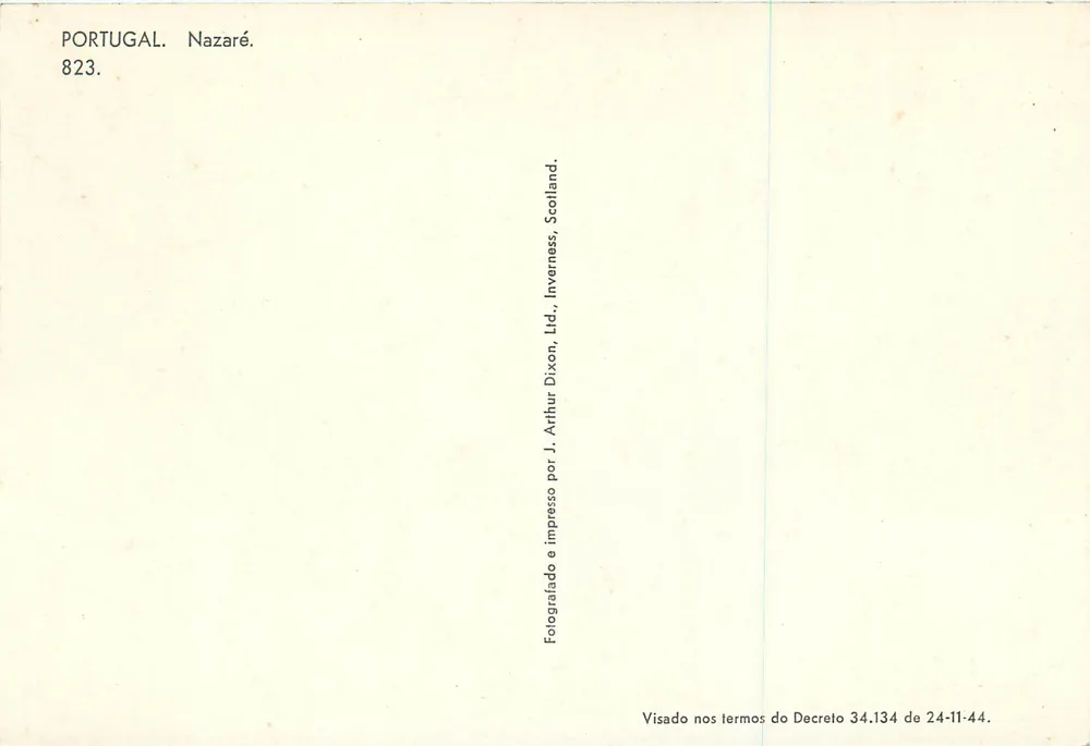 Nazareth — vista aérea — Arthur Dixon, Ltd., Escócia - Verso