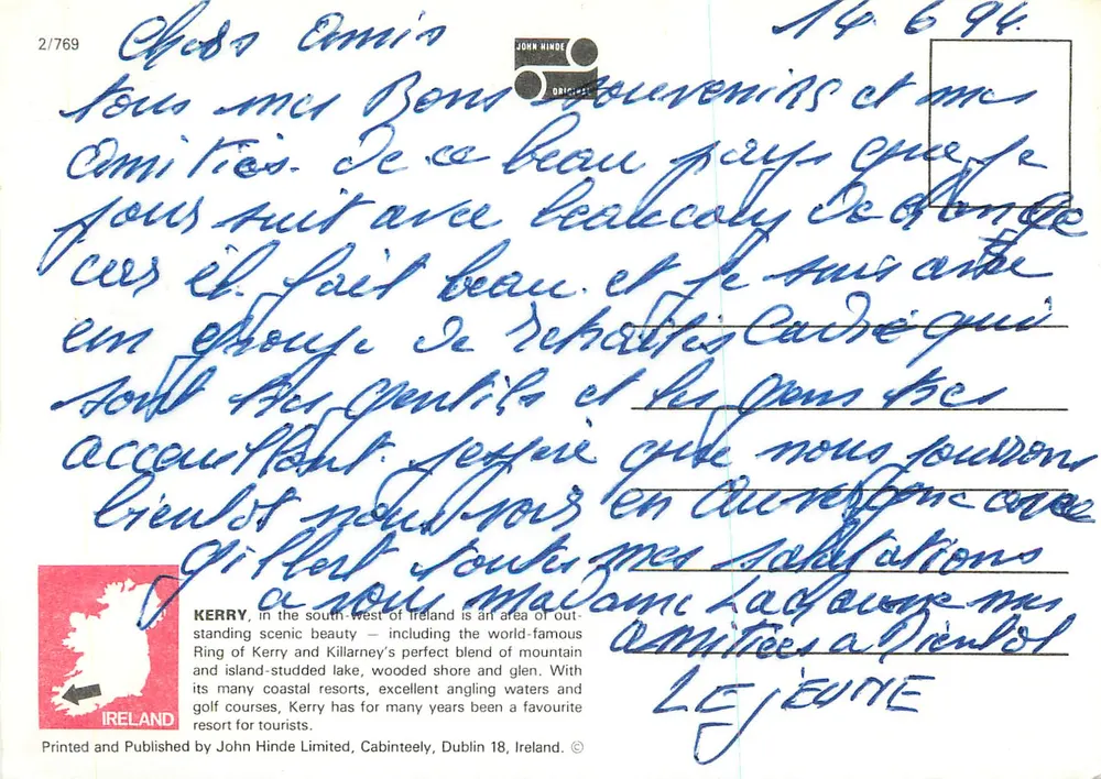 Ring of Kerry - Irlanda — John Hinde Limited, n° 2/769 - Verso
