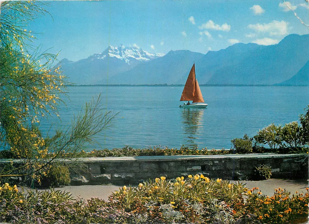 Lago Léman e as Dentes do Meio — 2317 Photoglob-Wehrli SA, Zurique/Vevey - Frente