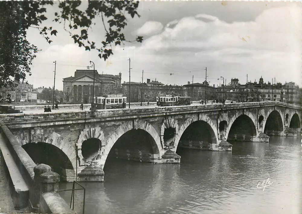 O Ponte Nova — Vista desde o novo ponte — Edições Pyrénées-Océan, Toulouse - Frente