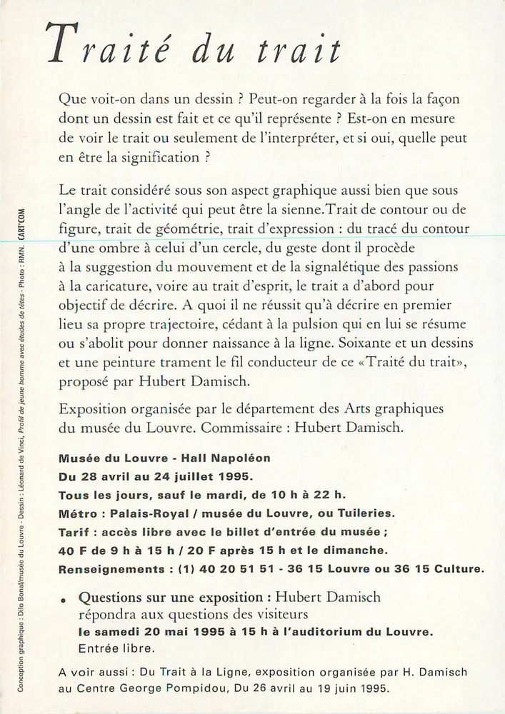 Traité du trait — Ausstellung im Louvre-Museum — Louvre-Ausgabe - Rückseite