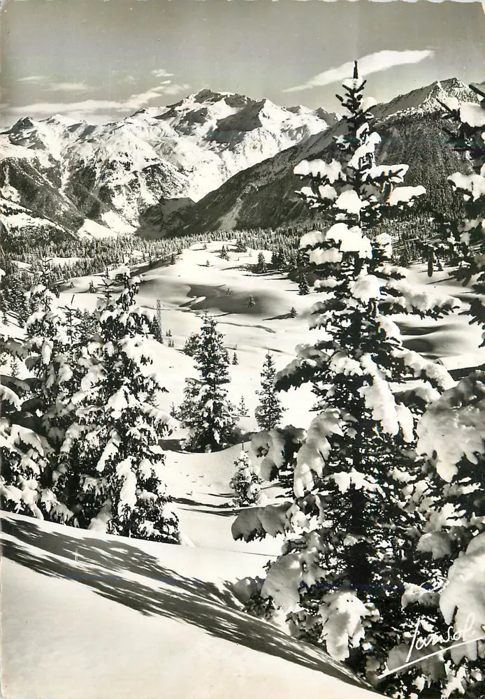 Courchevel 1850 m — Die Perle der Schneeflocken — Éditions Photographiques JANSOL (Savoie) - Vorderseite