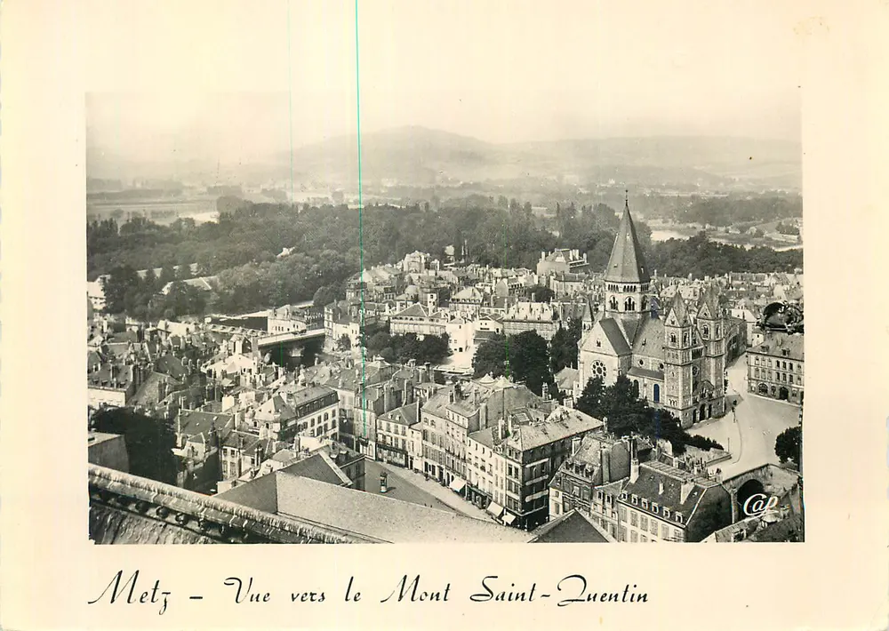 Metz — Vista para o Monte Saint-Quentin — Cie des Arts Photomécaniques, 44, r. Letellier, Paris-15 - Frente