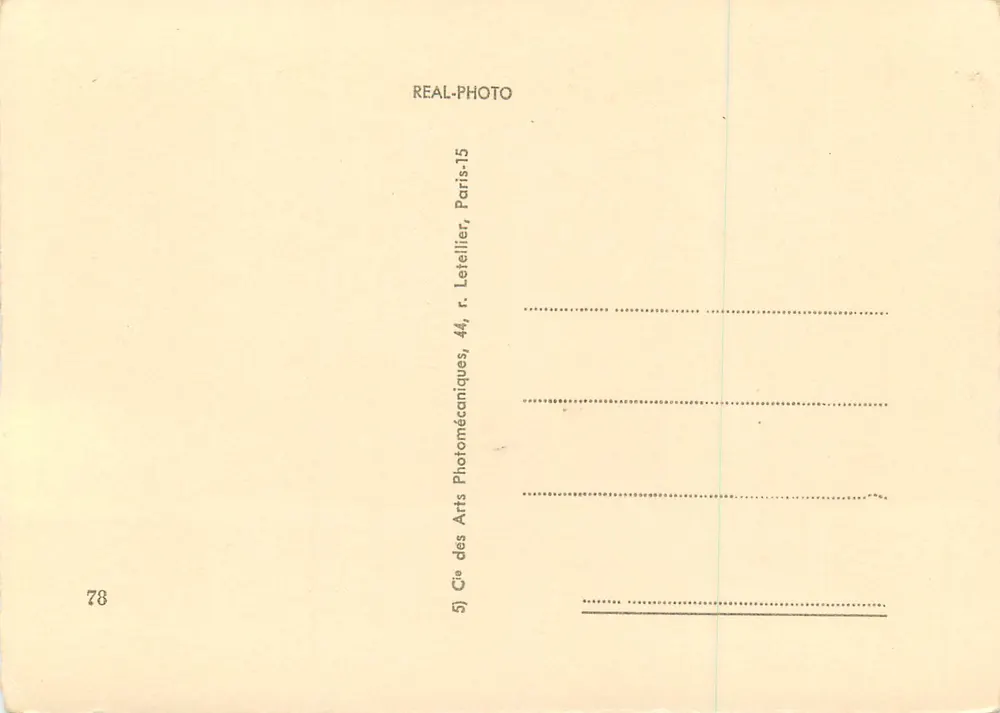 Metz — Vista para o Monte Saint-Quentin — Cie des Arts Photomécaniques, 44, r. Letellier, Paris-15 - Verso