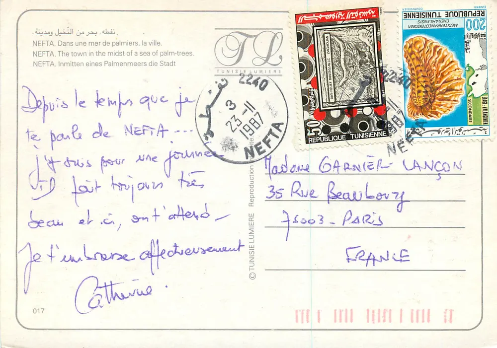 Nefta — vista aérea — TUNISIE LUMIERE n°017 - Reverso