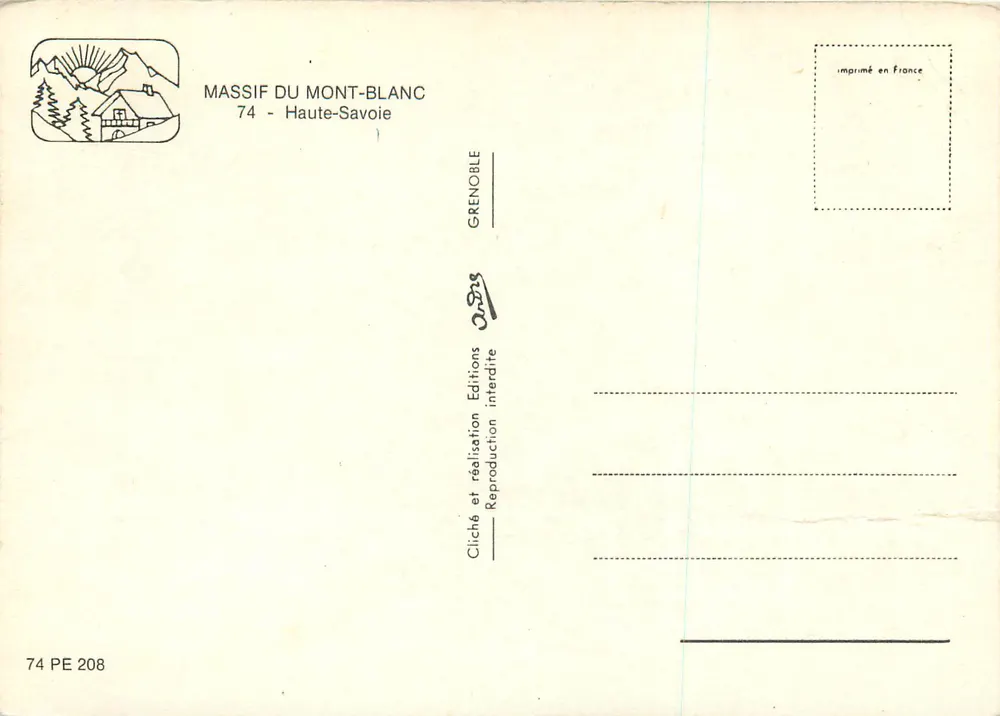 Haute-Savoie — Mont-Blanc — Editions Grenoble - Rückseite