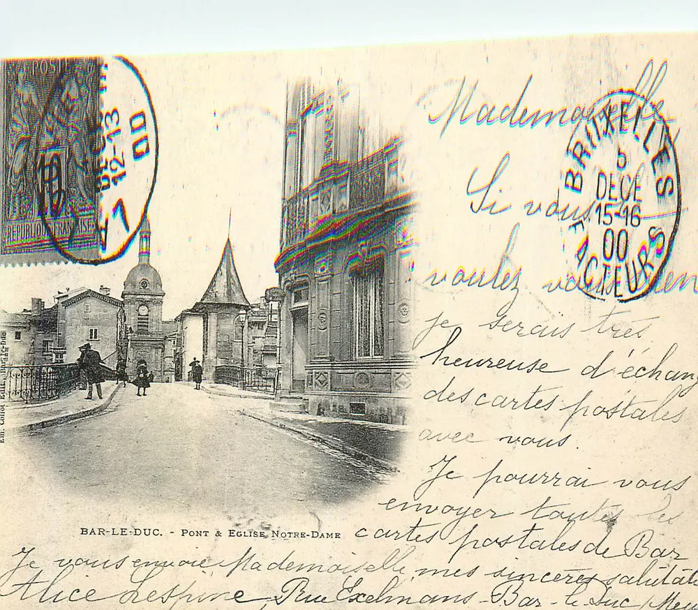 Bar-le-Duc - Ponte & Igreja de Nossa Senhora — Ed. Coton, Ed. Lorrain, n° 423 02 - Frente