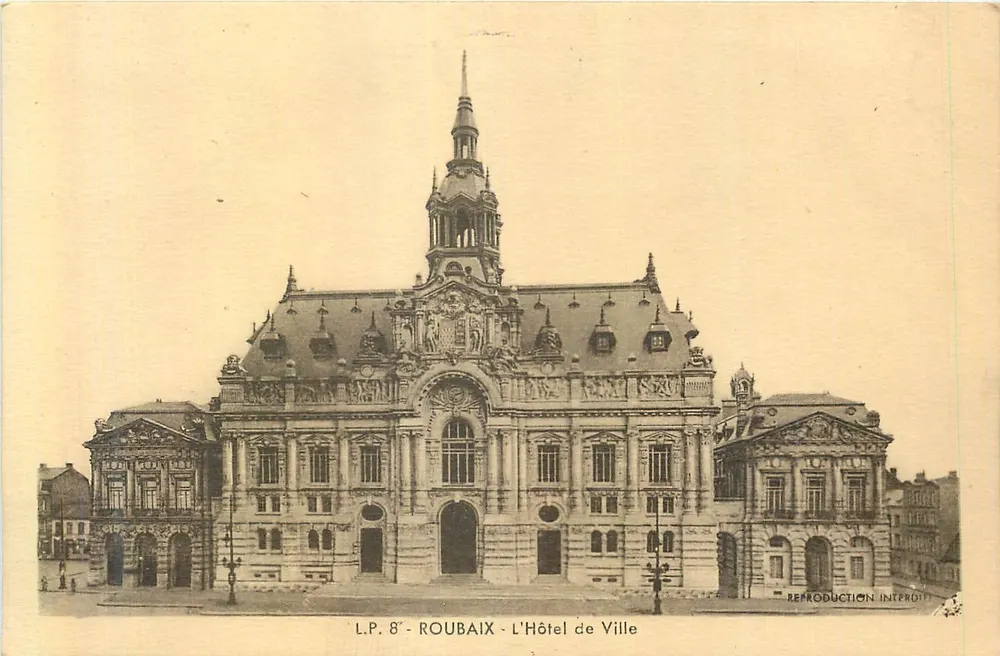 Roubaix - Stadhuis — Reproductie verboden — L.P. 8° - Voorkant