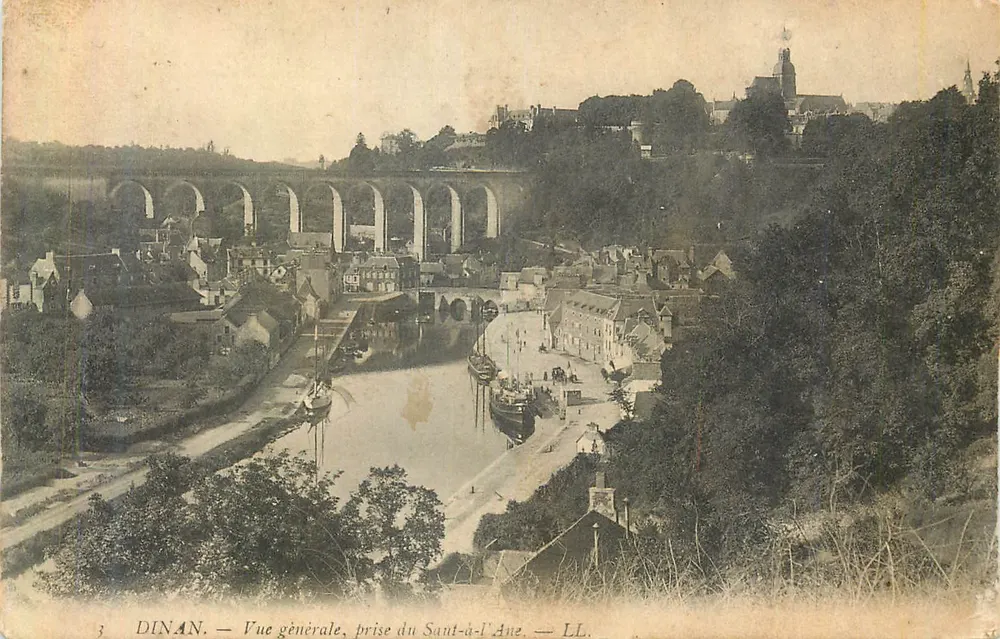 Dinan — Vista geral, tirada do Saut-à-l'Ané — LL. - Frente