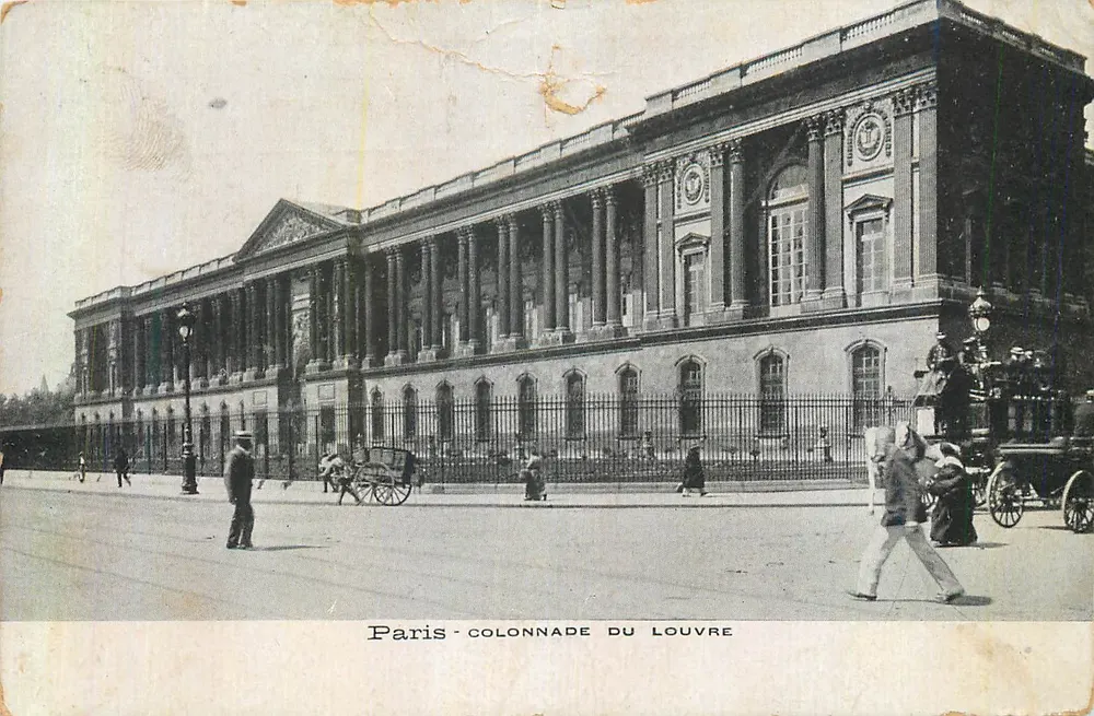 Paris - Colunata do Louvre — visão arquitetônica — editor não identificado - Frente
