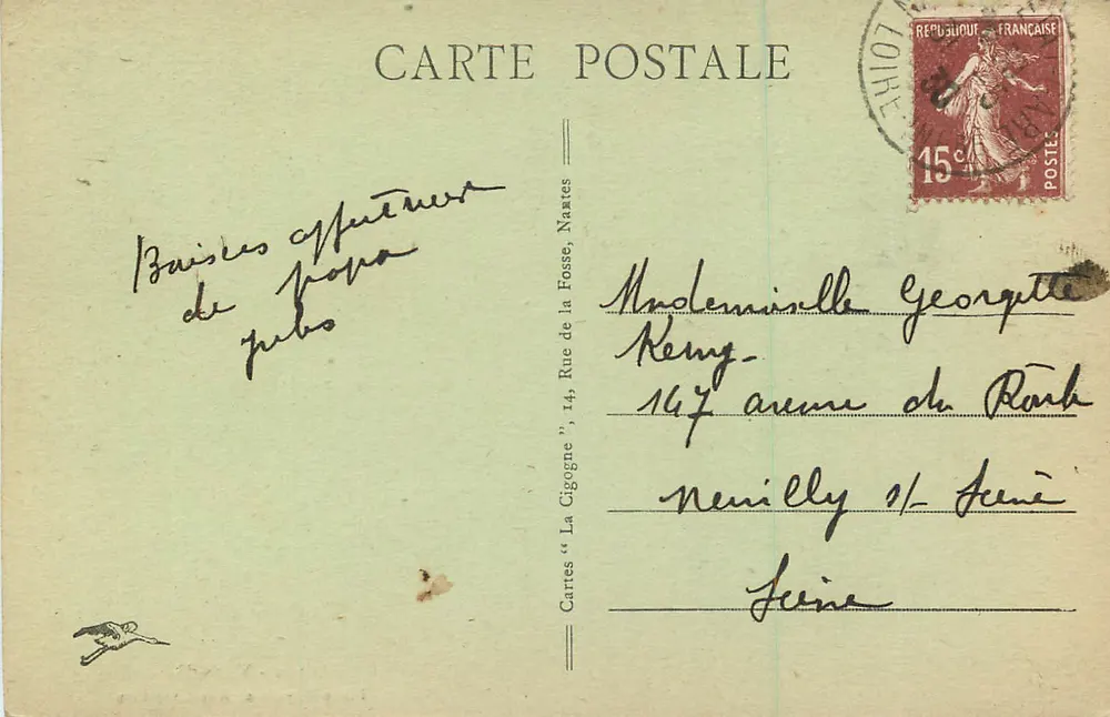 Nantes - Place Royale e Rue Crébillon — vista da fonte — editor não identificado, n° 151 - Verso