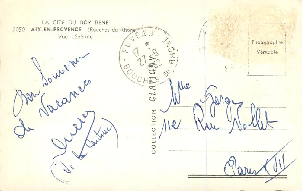 Die Stadt des Königs René — Allgemeiner Blick — Echte Fotografie — Verlag Die Stadt des Königs René, Aix-en-Provence - Rückseite