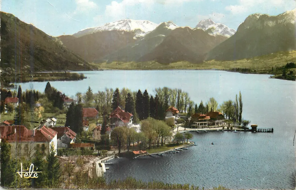 Lago d'Annecy — vista panorâmica — Edit. TÉLÉ, 40 — Lago d'Annecy - Frente