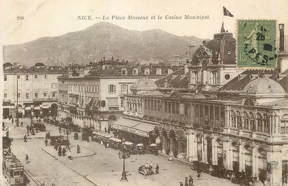 Nice — Place Masséna und das Municipale Casino — Verlag: Anciens Établ. Neurdein et Cie, Impr. Crété, Succ. Corbeil et Cie - Vorderseite