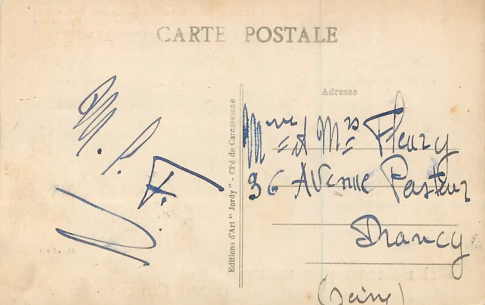 Carcassonne — Défenses de la Porte d'Aude — Éditions d'Art 'Jordy' - Verso