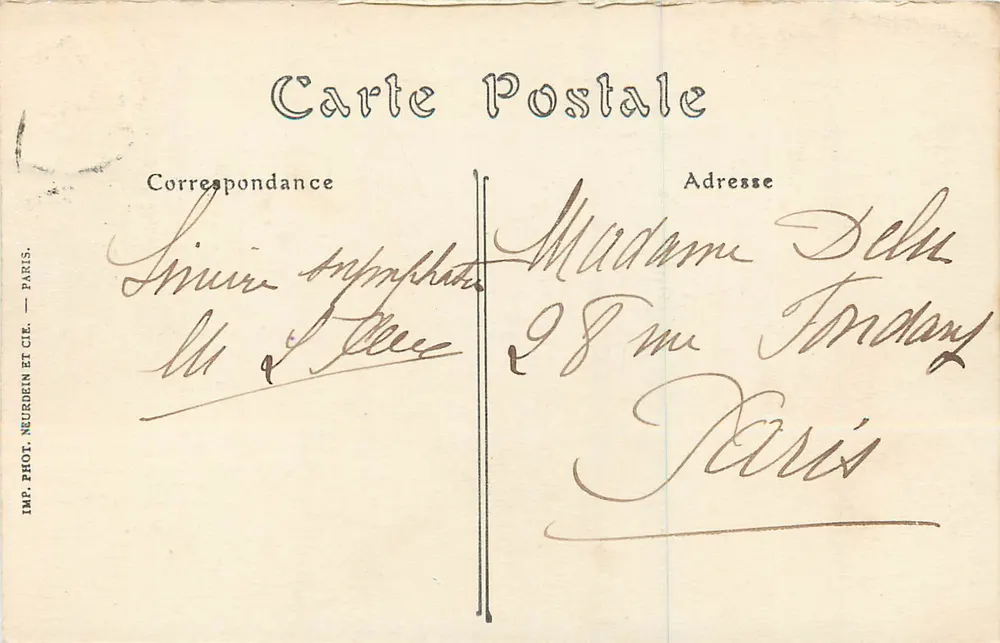 Leque de Alençon — Companhia das Índias, Rue de l'Écusson, Alençon - Verso