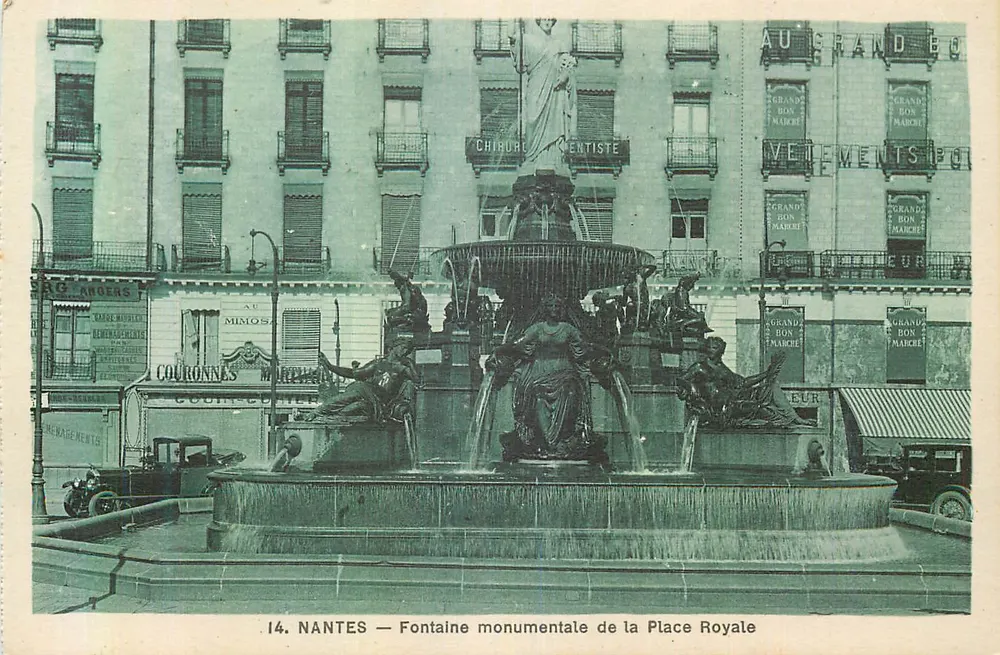 NANTES — Fontaine monumentale de la Place Royale — F. Chapeau, éditeur, Nantes - Recto