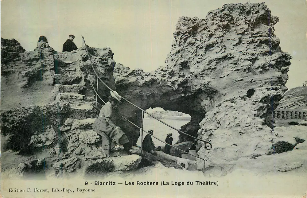 Biarritz — Die Felsen (Das Theaterhäuschen) — Edition F. Forest, Verlag, Bayonne - Vorderseite