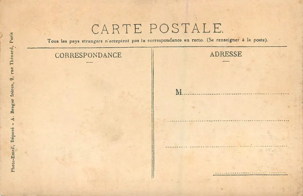 Biarritz — Die Felsen (Das Theaterhäuschen) — Edition F. Forest, Verlag, Bayonne - Rückseite