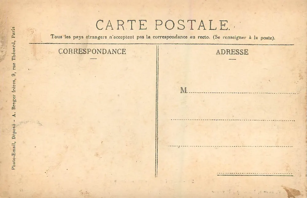 Biarritz — Grande Plage — Edição F. Forest, Livreiro-Editor, Bayonne - Verso