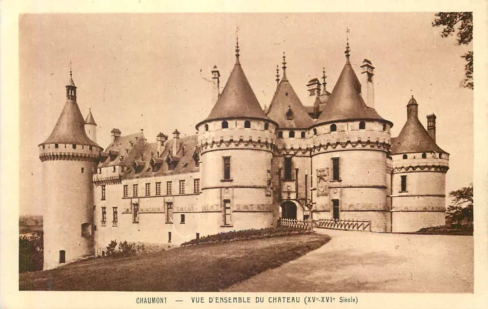 Chaumont — Vue d'ensemble du château (XVe-XVIe siècle) - Recto