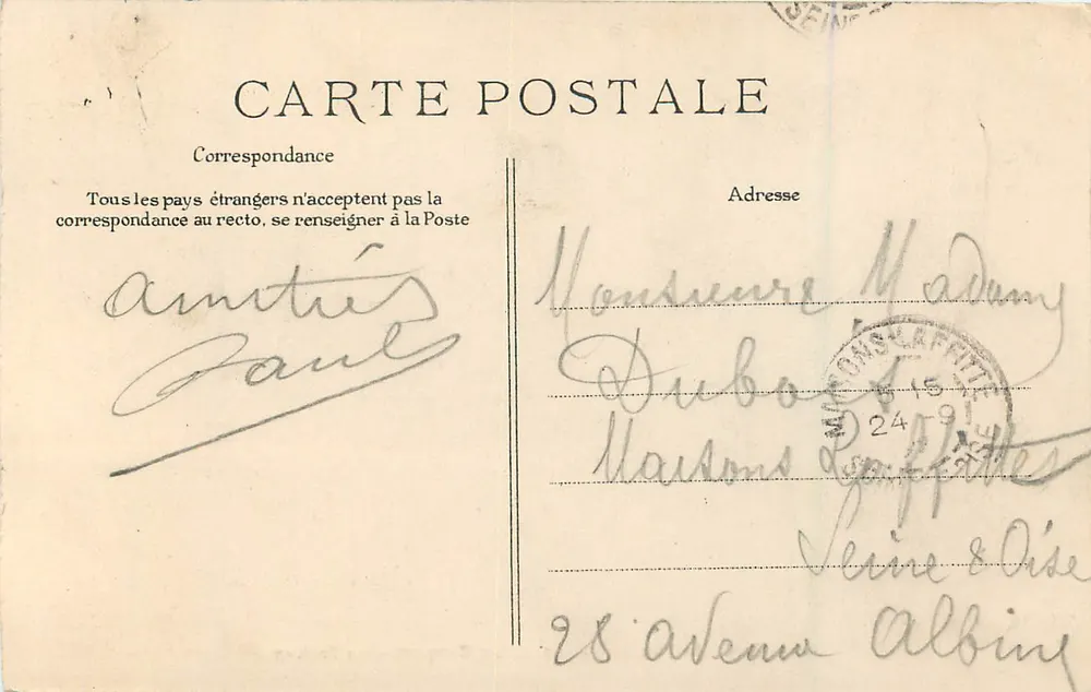 Wald von Fontainebleau — Der Jockey-Hut — Edition Siret - Rückseite