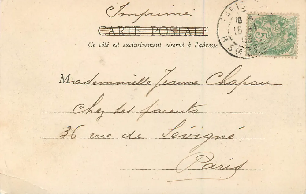 Paris — Hotel de Ville — E.R., Paris, n°73 - Verso