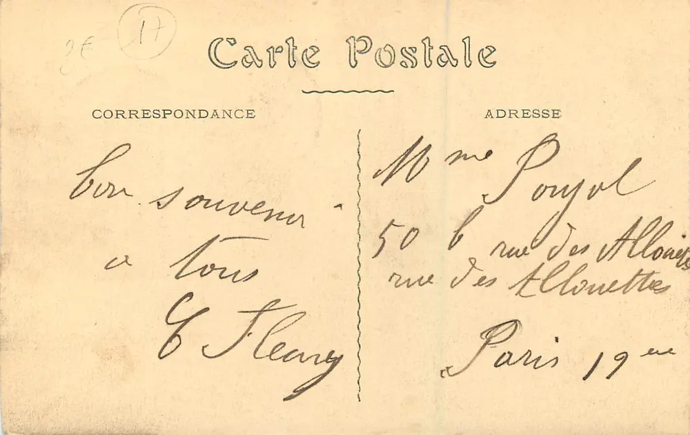 La Rochelle — Entrada do Porto — Editor desconhecido, n° 208 - Verso