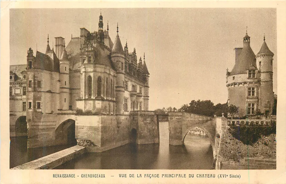 Chenonceaux — Ansicht der Hauptfassade des Schlosses (16. Jahrhundert) - Vorderseite