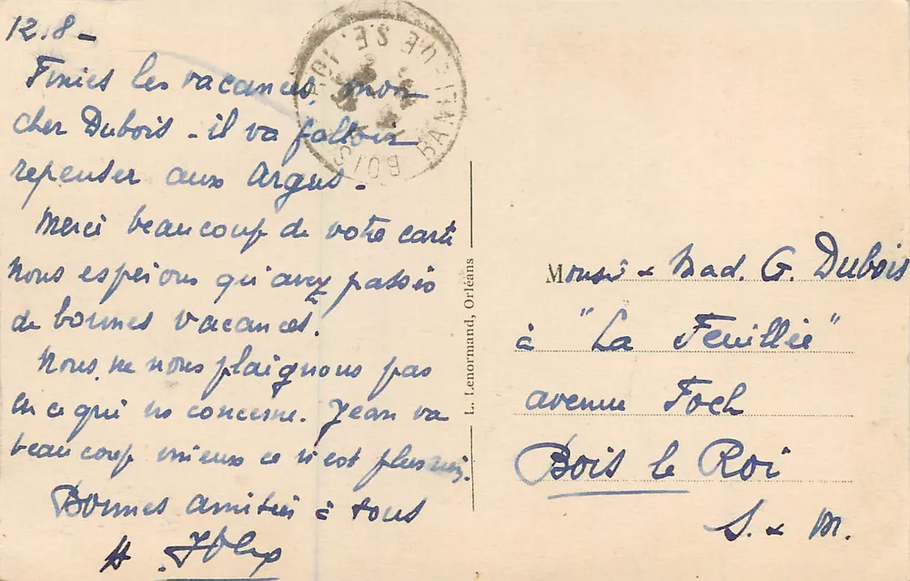 Chatillon-Coligny (Loiret) — Le Milleron — Édit. Grageut - Back