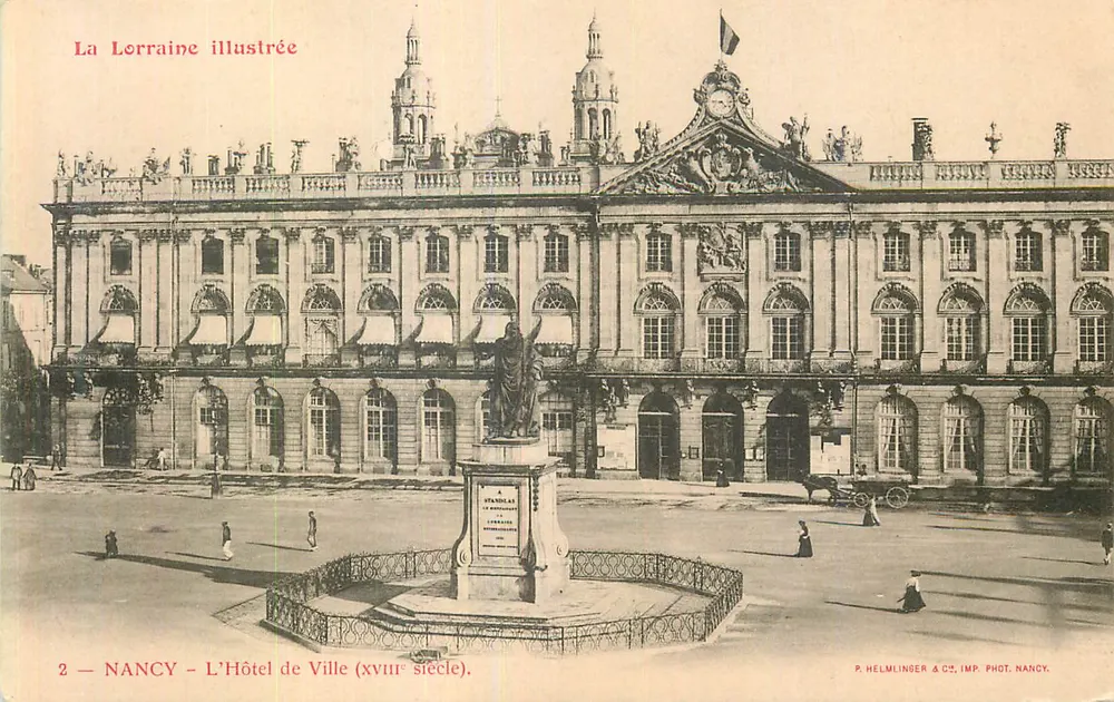 Nancy — Das Rathaus (18. Jahrhundert) — La Lorraine illustrée, P. Helmlinger & Cie, Fotografie, Nancy - Vorderseite